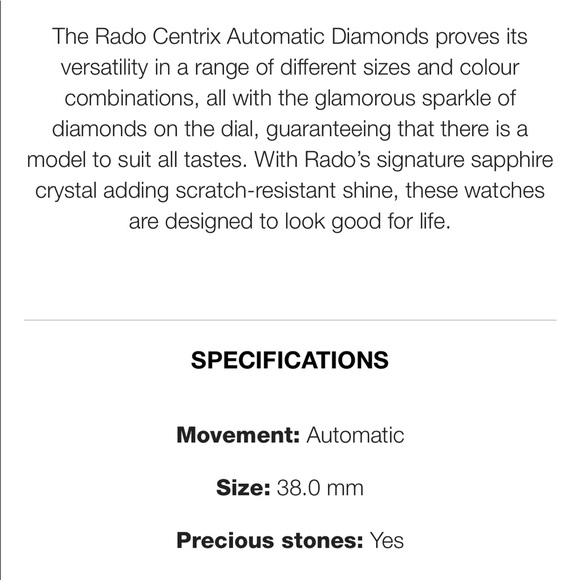 NWT. Rado Gold/Black Automatic - Picture 7 of 8